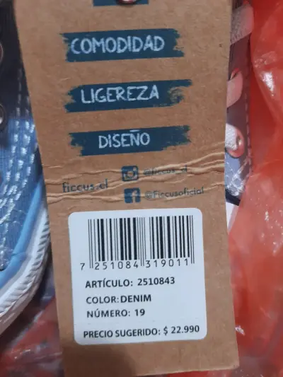 Zapatillas de niño denim Ficus talla 19 - miniatura 1
