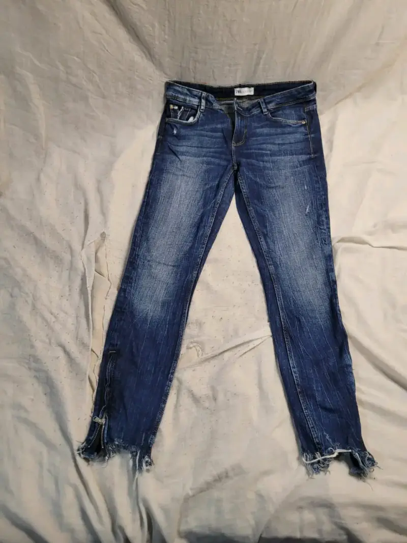 Jeans Zara Trafaluc denim azul desgastado - 1