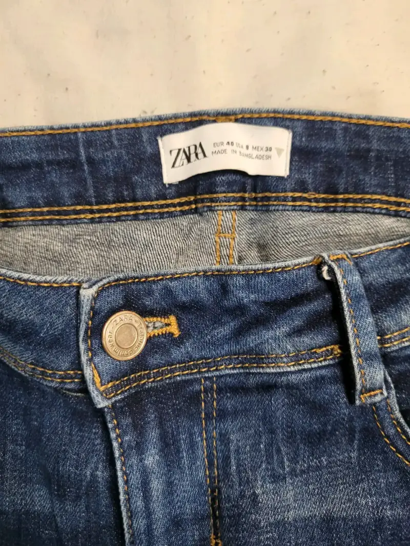 Jeans Zara Trafaluc denim azul desgastado - 4