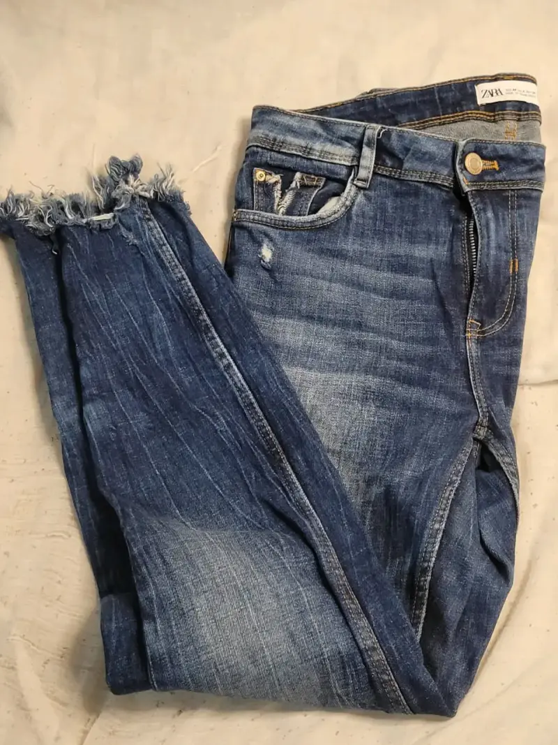 Jeans Zara Trafaluc denim azul desgastado - 6
