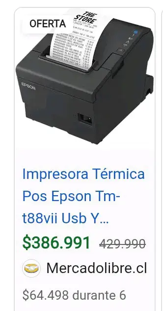 Impresora térmica Epson TM-T88VII para punto de venta - 4