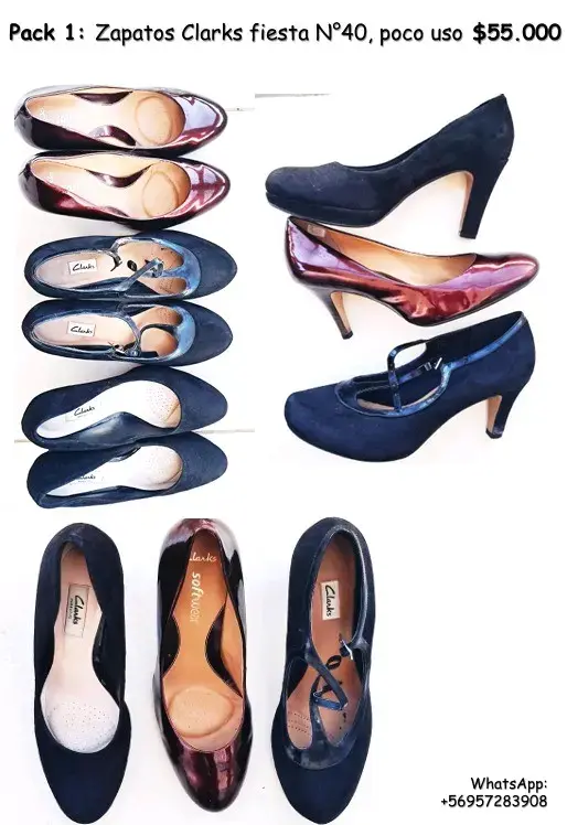 Pack de Zapatos Clarks Fiesta Talla 40 Poco Uso