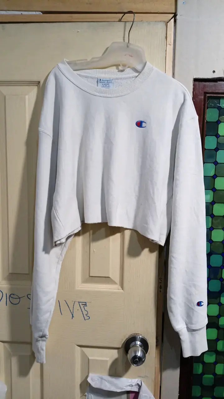 Polerón blanco Champion Reverse Weave - 1