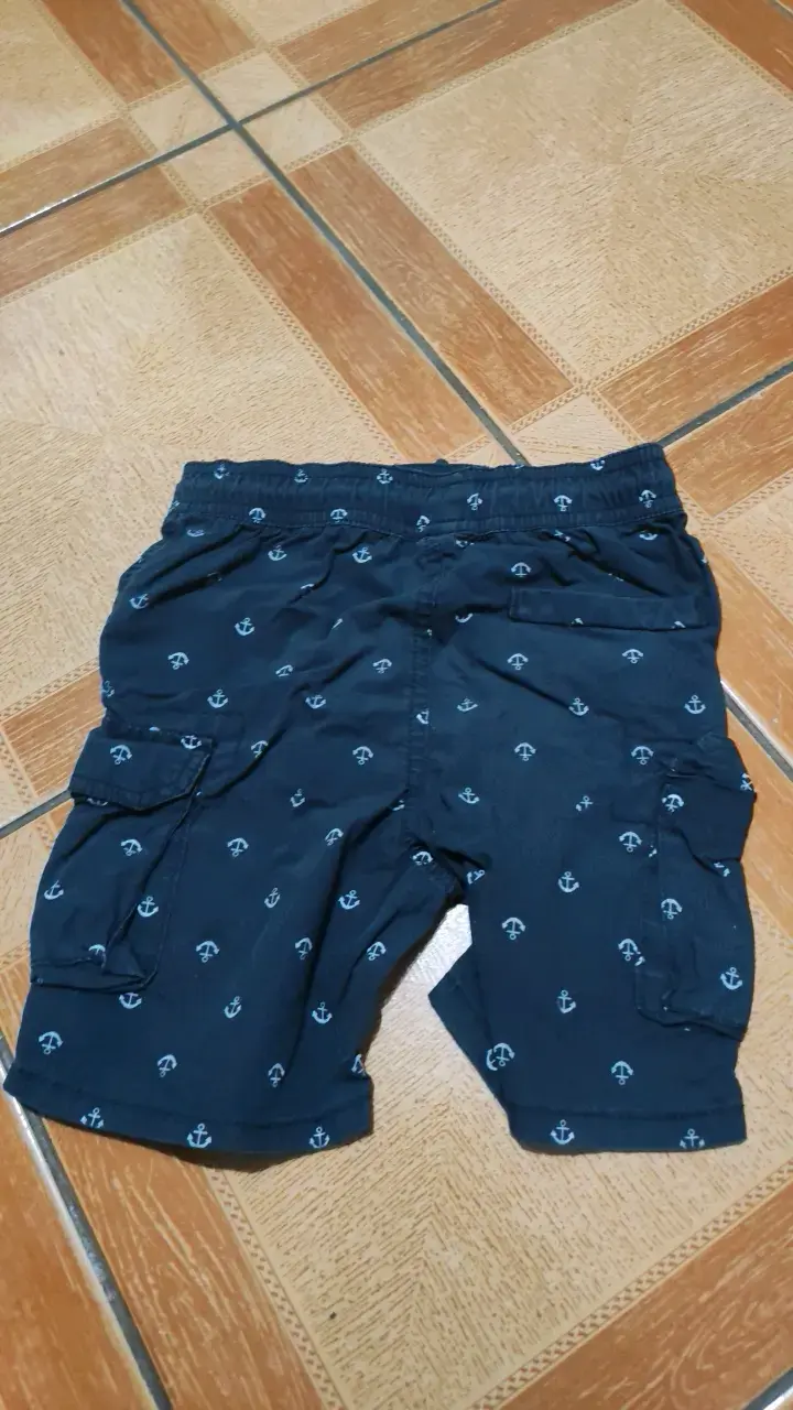 Shorts de niño azul con anclas - 2