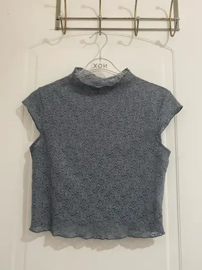 Polera de encaje gris Sybilla para mujer - miniatura 1