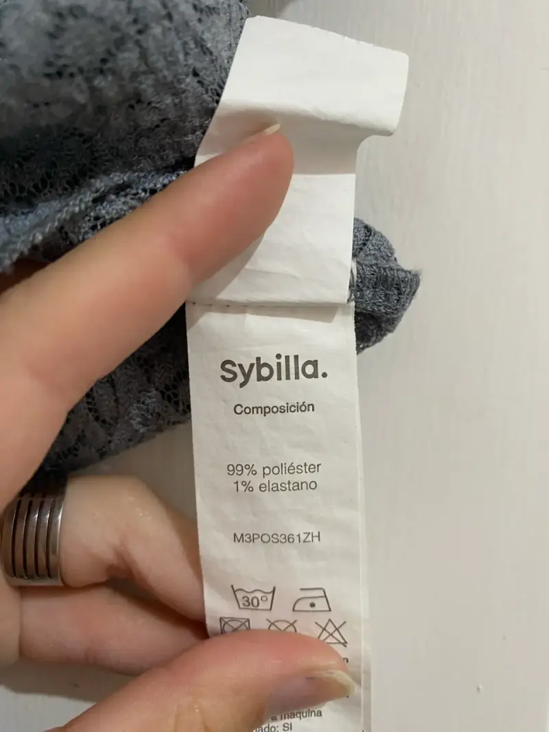 Polera de encaje gris Sybilla para mujer - 3