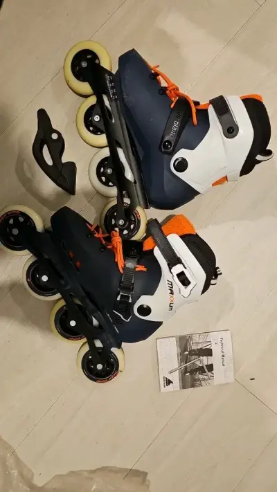 Patines en línea Rollerblade Maxxum con desgaste - miniatura 1