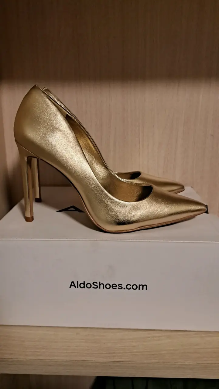 Zapatos de Tacón Dorados Aldo Elegantes - 2