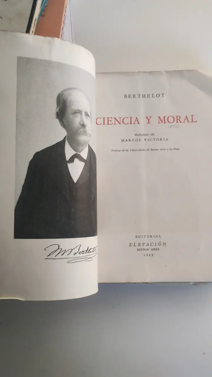 Libro Ciencia y Moral de Berthelot - 2