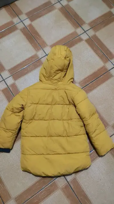 Chaqueta acolchada amarilla para niño Yamp - miniatura 2