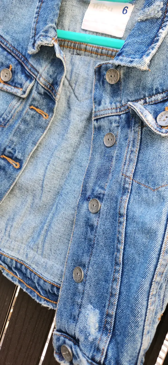 Chaqueta de mezclilla bordada para niña - 3