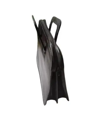 Maletín negro de cuero para laptop - miniatura 4