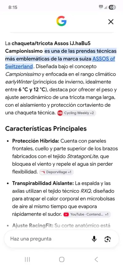 Chaqueta térmica Assos roja y negra para ciclismo - miniatura 5