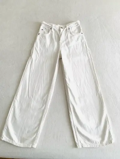 Jeans Zara kids  wide color blanco - miniatura 1