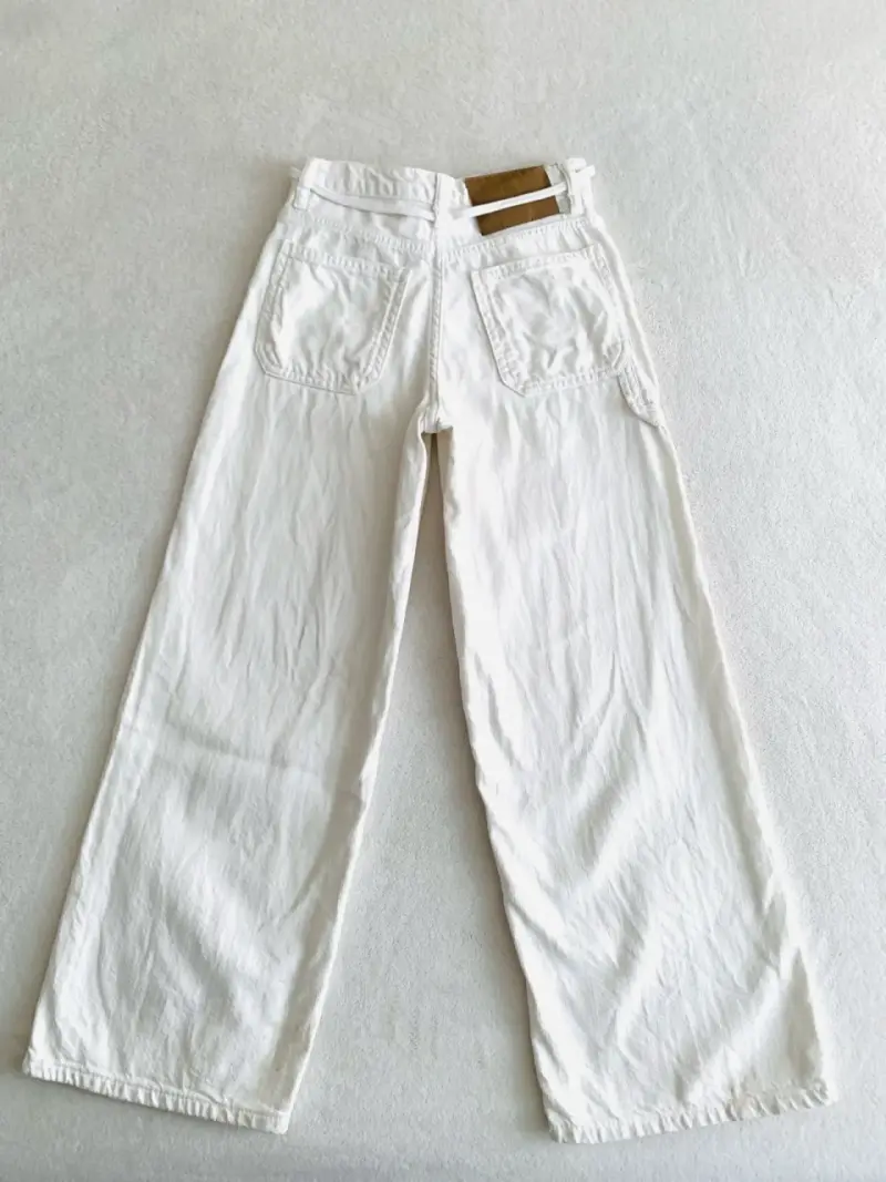 Jeans Zara kids  wide color blanco - 2