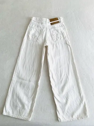 Jeans Zara kids  wide color blanco - miniatura 2