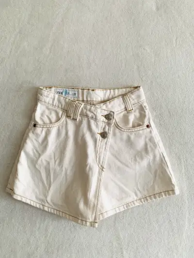 Shorts  Zara kids jeans blanco - miniatura 1