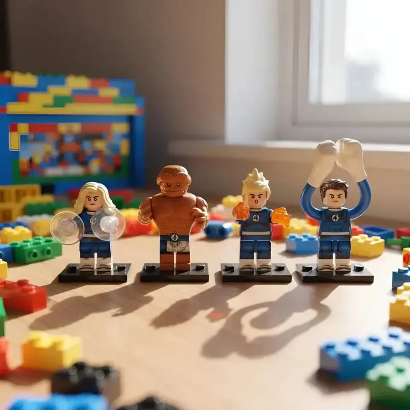Set de figuras de acción tipo LEGO de superhéroes - 2