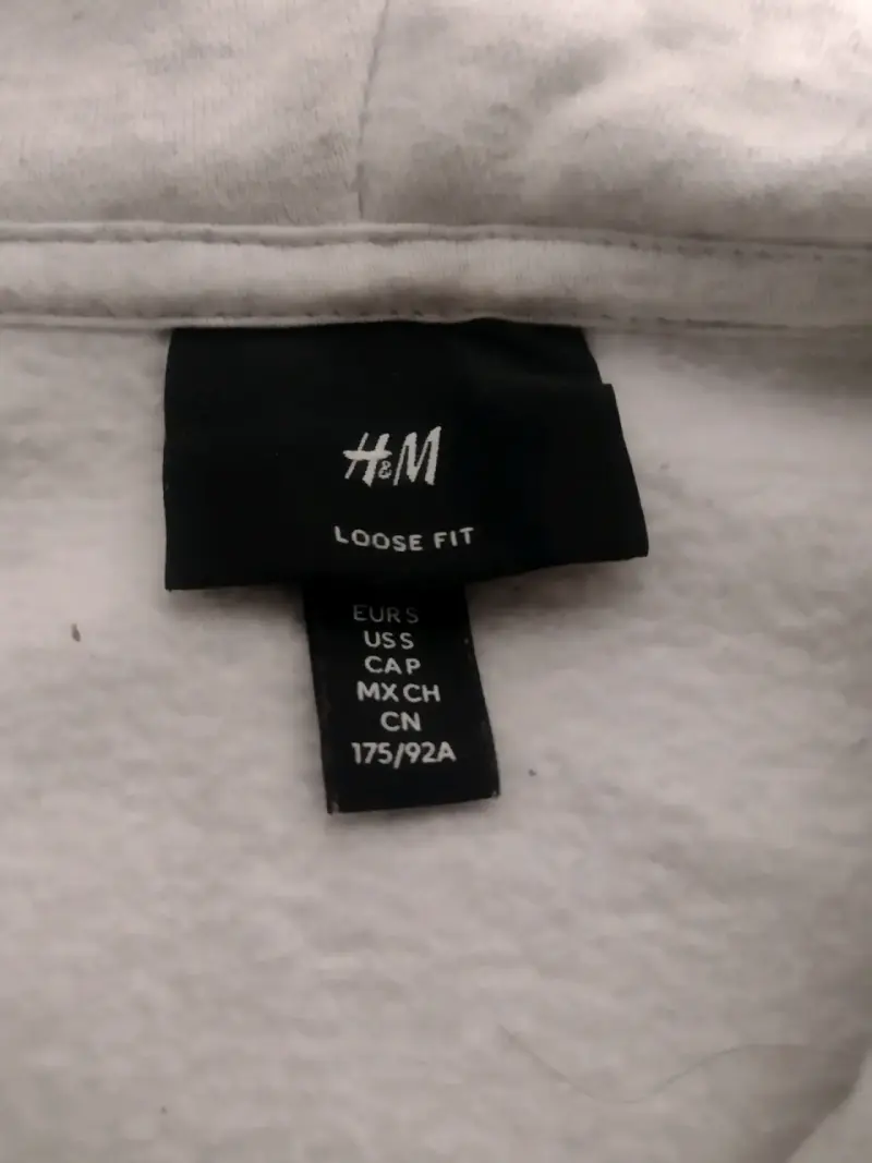Polerón con capucha gris H&M Loose Fit - 2