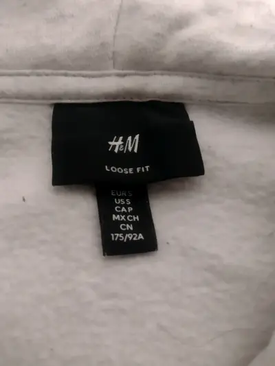 Polerón con capucha gris H&M Loose Fit - miniatura 2
