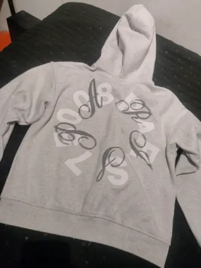 Polerón con capucha gris H&M Loose Fit - miniatura 4