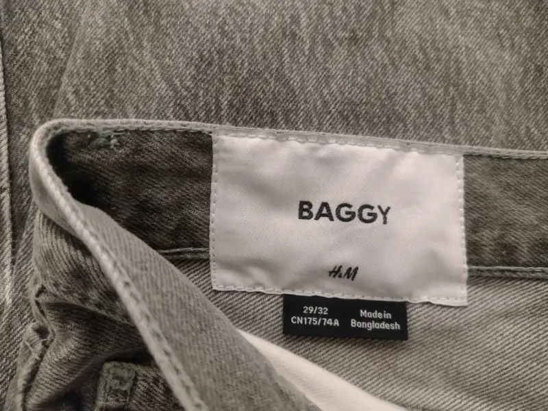 Jeans grises baggy H&M para hombre - 3