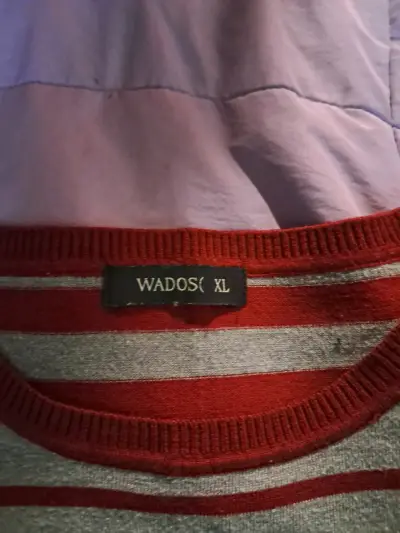 Vestido / Sueter de rayas rojo y gris Wados XL - miniatura 2