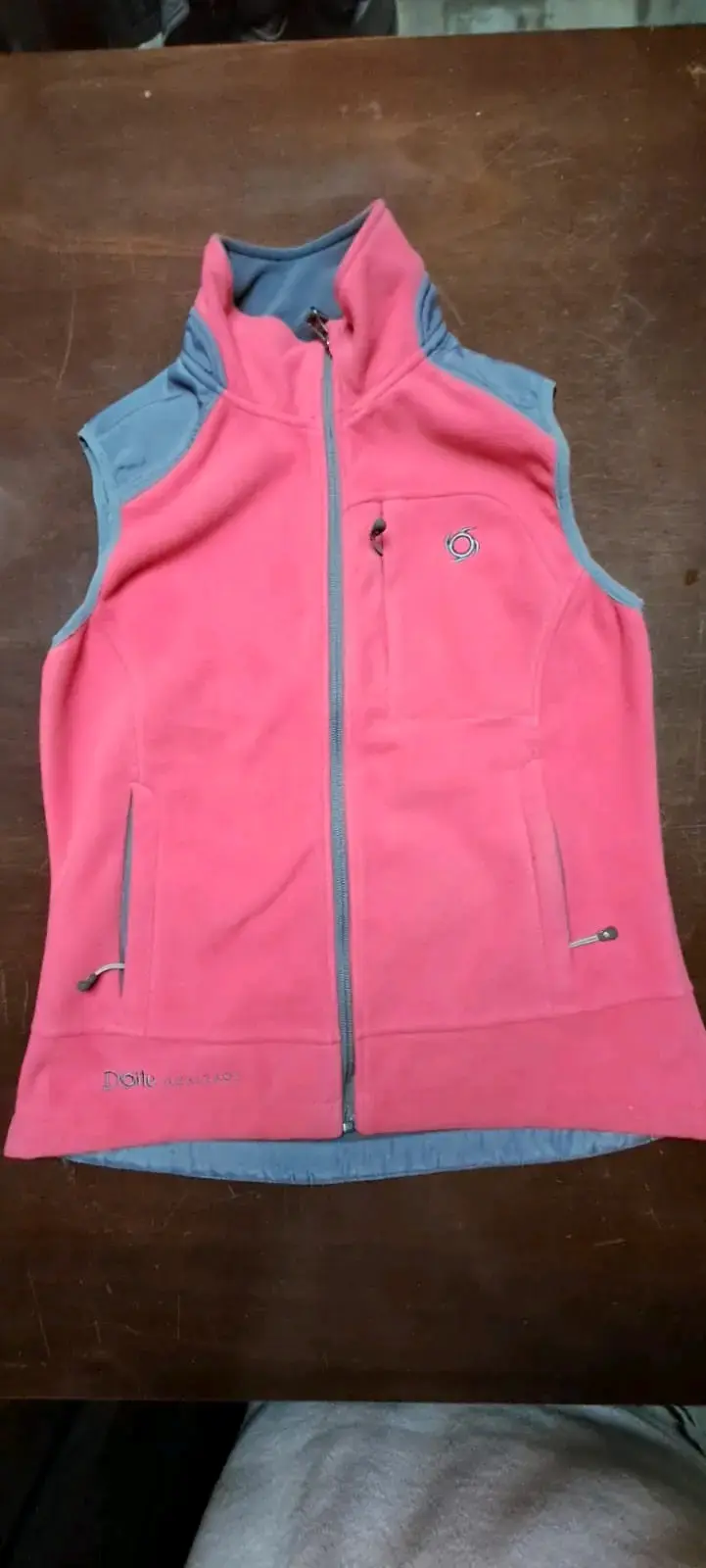 Chaleco polar sin mangas Doite rosa y gris - 1
