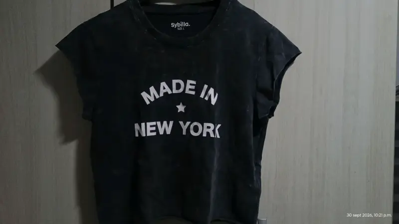 Polera Negra Sybilla 'Made in New York' Talla L - 1