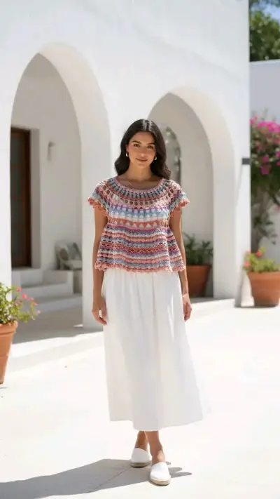 Blusa tejida crochet - miniatura 2