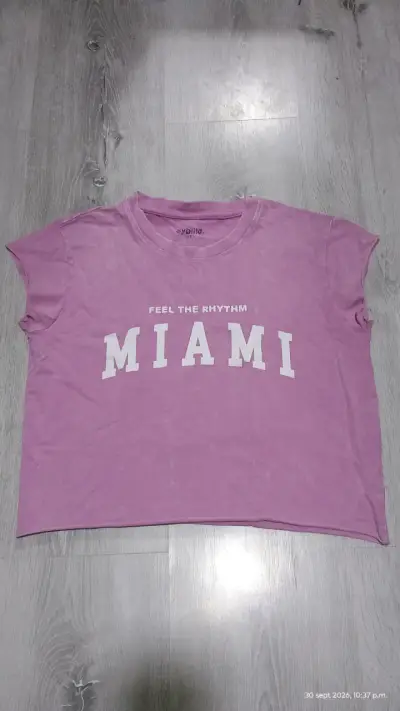 Polera Sybilla Miami morada talla L - miniatura 1