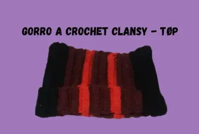 Gorro a crochet Clansy con diseño a rayas - miniatura 2