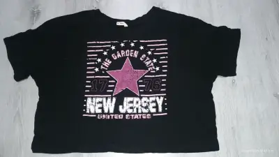 Polera negra estampada New Jersey - miniatura 1