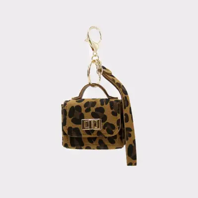 Llavero Mini Bolso Estampado Leopardo - miniatura 1