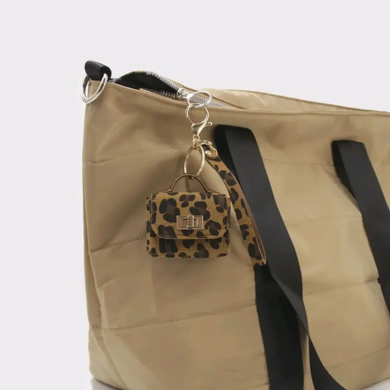 Llavero Mini Bolso Estampado Leopardo - 2