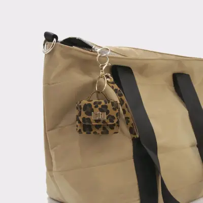 Llavero Mini Bolso Estampado Leopardo - miniatura 2