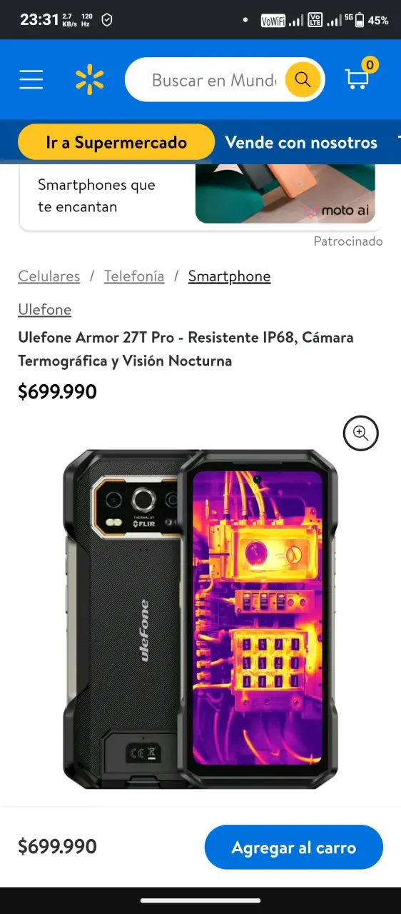 Smartphone Ulefone Armor 27T Pro con cámara térmica - 5
