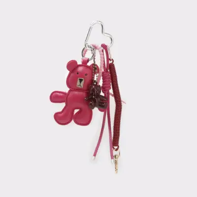 Llavero de oso rosado con accesorios - miniatura 1