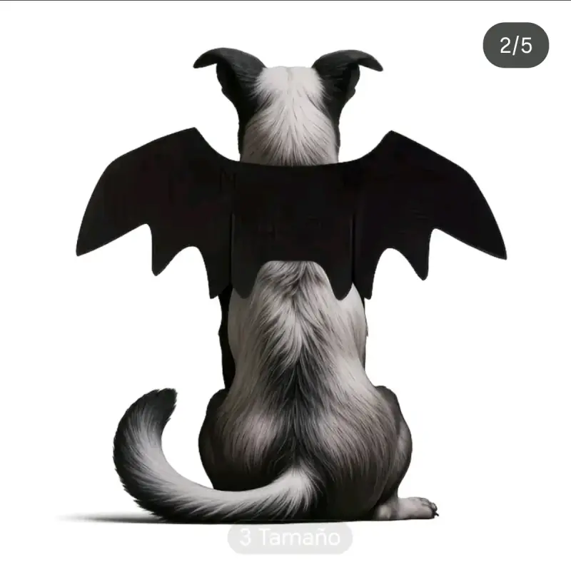 Disfraz de Murciélago para Mascotas Talla M - 2