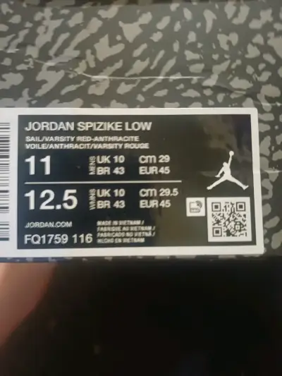 Zapatillas Jordan Spizike Low Blancas Talla 45 - miniatura 1