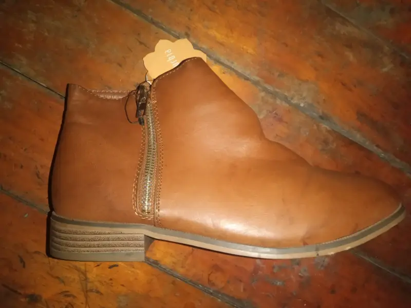 Botines de cuero burdeos con plataforma - 5