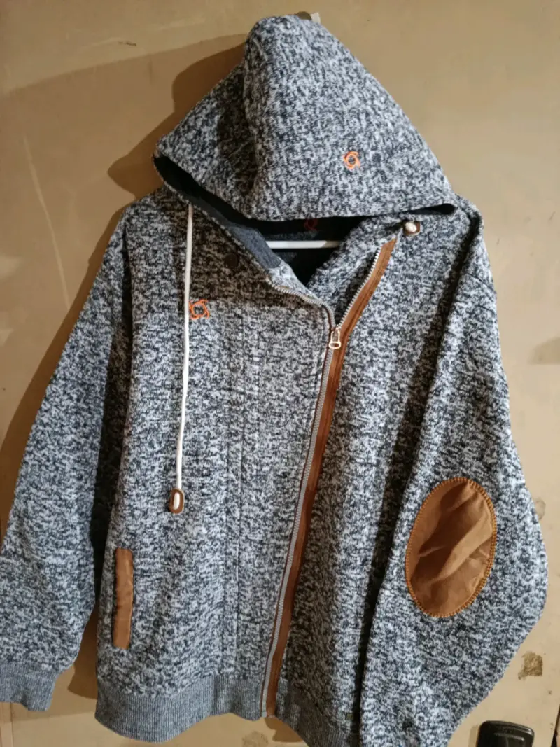 Chaqueta de lana con capucha Doite gris - 2
