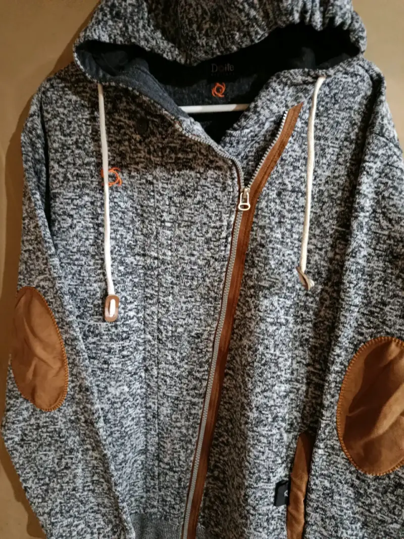 Chaqueta de lana con capucha Doite gris - 3