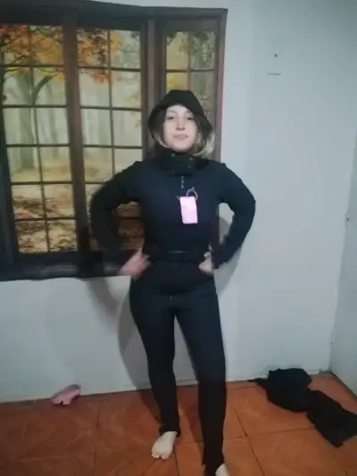 Enterito negro invierno nieve capucha para mujer - miniatura 2