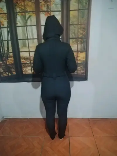 Enterito negro invierno nieve capucha para mujer - miniatura 3