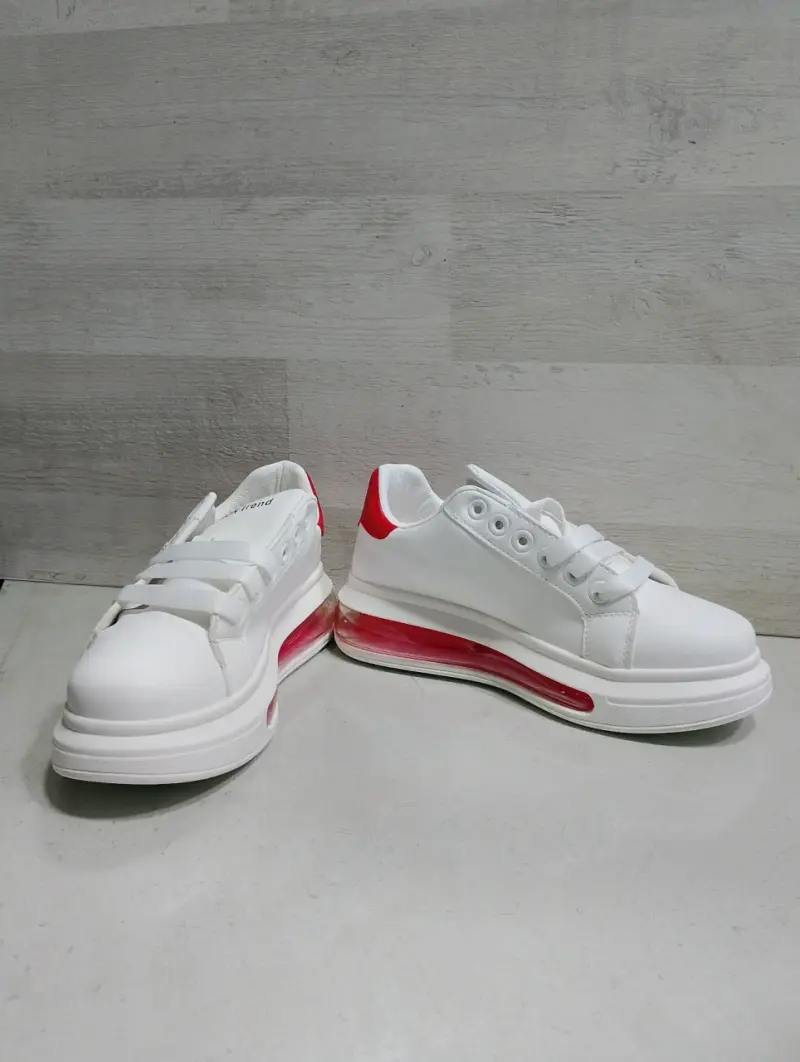 Zapatillas blancas con suela roja Fashion Trend - 3