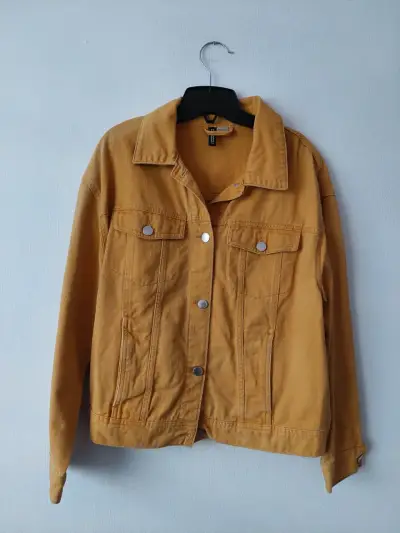 Chaqueta de mezclilla mostaza H&M - miniatura 1
