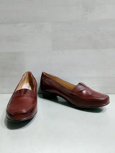 Zapatos de cuero marrón para mujer - miniatura 3