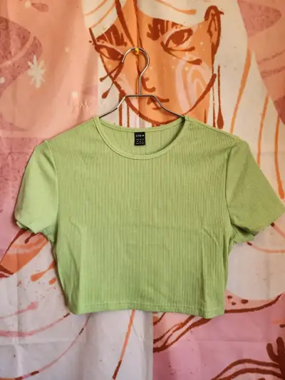 Polera Crop Top Verde para Mujer - miniatura 2