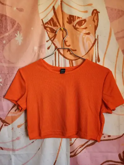 Polera Crop Top Naranja Mujer - miniatura 2